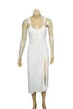 Urban Outfitters Moss Midi Dress XS 2 Women's Casual Front Slit Crepe NEW 35150