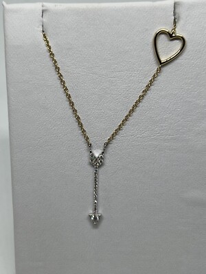 14 kt Heart and arrow necklace
