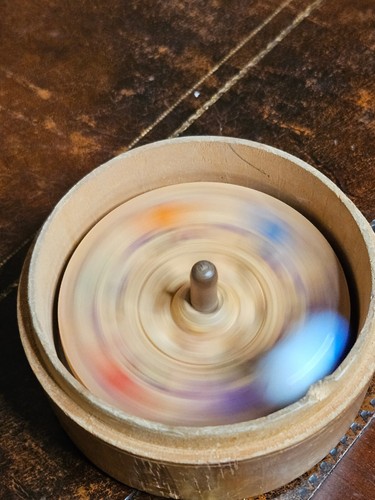 Vintage Holz Spinning Roulette Pferd Spiel Japan - Bild 9 von 18