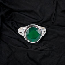 Green Onyx Gemstone 925 Sterling Silver Ring Handmade Jewelry Ring Gift