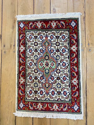   Handgeknüpfter Orientteppich Moud   Auto Fußmatten( 60 X 40 CM)   Neu Top