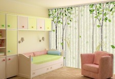 3D Simple Green Tree ZHUA2968 Photo Curtain Window Blockout Fabric Amy 2023