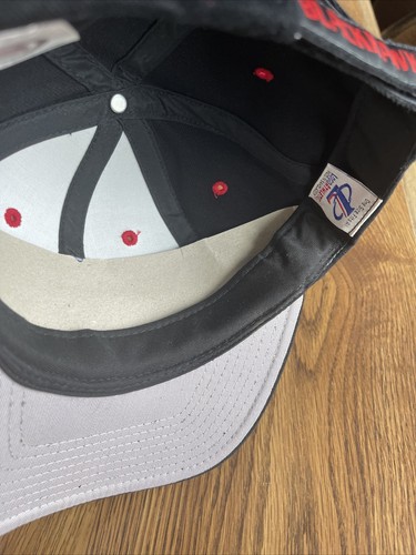 Vintage 90s Chicago Blackhawks Logo Athletic Puffy Adjustable Hat Cap NHL Mint - Picture 7 of 7