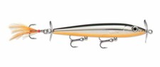 Rapala X-Rap Prop 11 - Black Chrome Orange - 4 3/8" 3/8 oz Topwater Bass Lure
