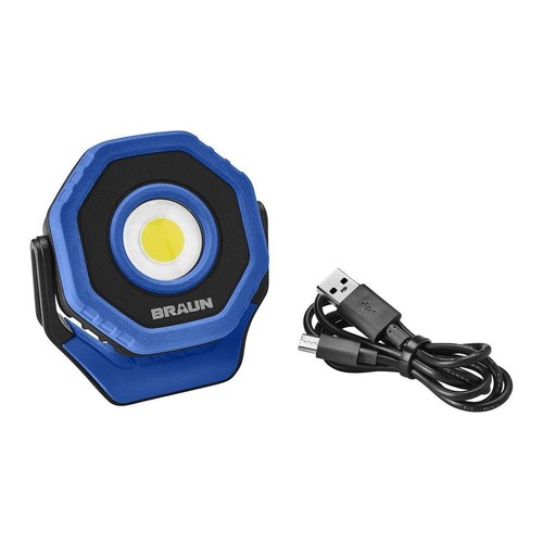 BRAUN 750 Lumen wiederaufladbarer ultrakompakter magnetischer LED-Fluter, blau