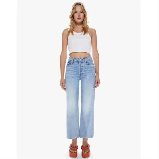 Mother Superior The Rambler Ankle Jeans in Bucket List Wash Size 30  