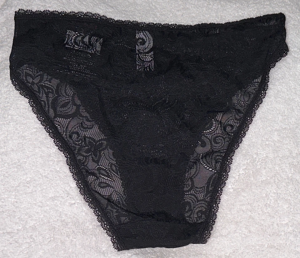 MAIDENFORM Lujoso Encaje Negro Corte Alto Pierna Calzoncillo Mujer S 5 M 6 L 7 XL 8 Foto 4 de 4