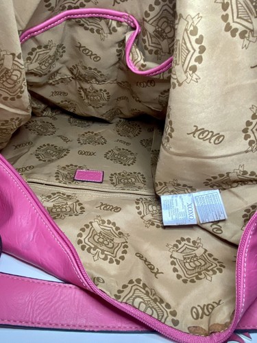 Borsa a mano XOXO Hot Spell fucsia tracolla tote Barbie rosa slouchy hobo boho borchia - Foto 12 di 17