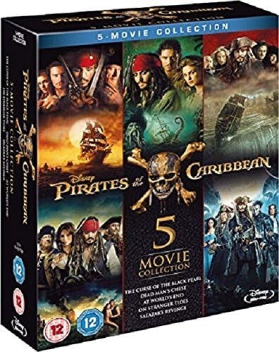 Pirates of the Caribbean 1-5 Five Movie Collection Blu-Ray Set