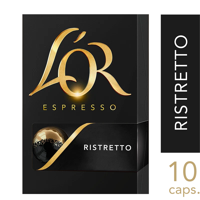 200 Capsule Alluminio L'OR RISTRETTO compatibili Nespresso Intensità 11 LOR