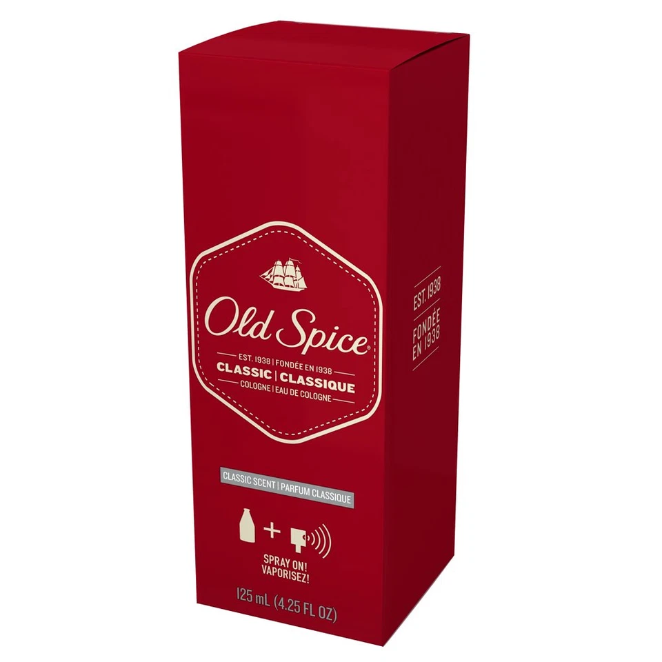 Old Spice Colônia Spray Masculino, Perfume Clássico, Fl Oz 4,25 - Imagem 4 de 4