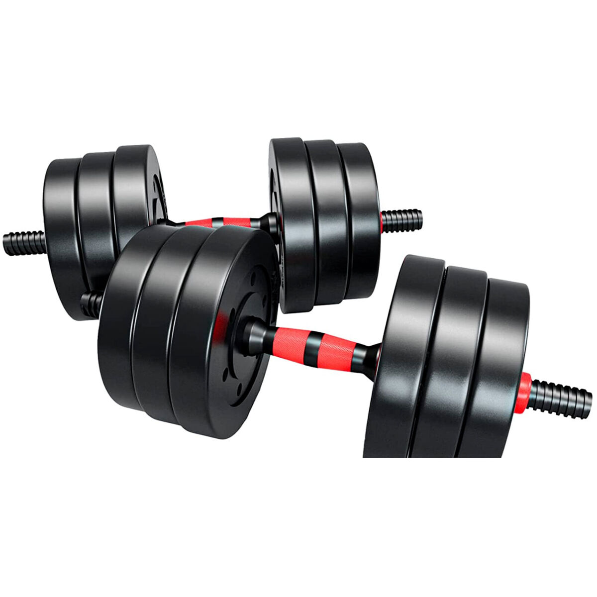 10 40kg Dumbbell Adjustable Weight Lifting Barbell Bar Gym Weights Set Black eBay