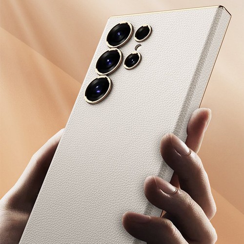 Shockproof Protection Case For Samsung Galaxy S25 Ultra Leather Cover Case - Photo 7 sur 16