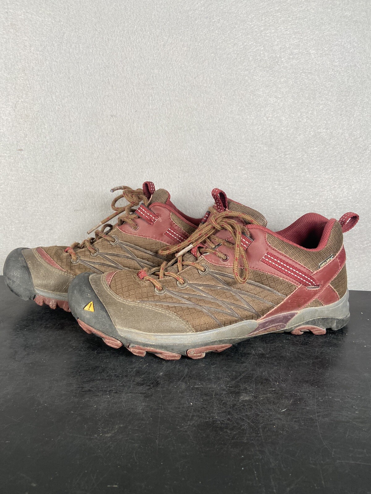 Scarpa Keen donna taglia 9 5 marrone rosso targhee stringata atletica trail escursionismo