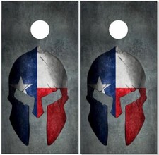 Texas Molon Labe Helmet Cornhole Wrap Bag Toss Skin Decal Sticker