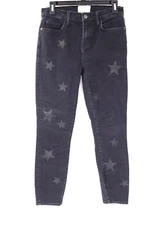 Current Elliott jeans Women's 28 high waist black star print denim cotton blend