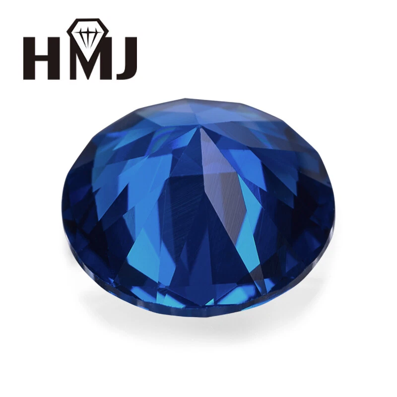 3mm-15mm Blue Natural Flawless Spinel Round Cut Loose Gemstone Certified Jewelry - Image 2 of 4