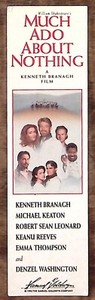 1993 SHAKESPEARE'S MUCH ADO ABOUT NOTHING MOVIE ADVERTISING BOOKMARK EXC Z5666
