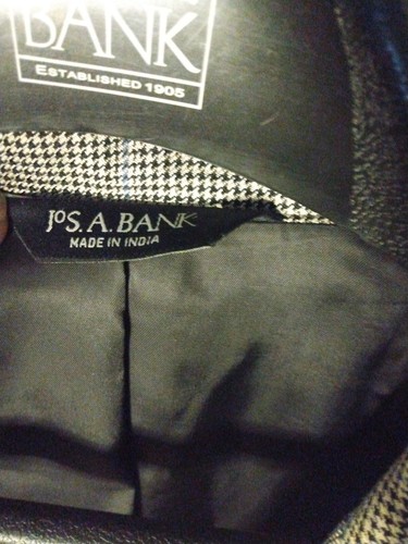 Jos A Bank Signature Collection Mens 42S Silk Wool 2 Button Sport Coat Plaid - Picture 3 of 9