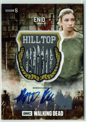 Walking Dead Season 8 Manufactured Patch Relic Auto PAR-HE Katelyn Nacon #24/50