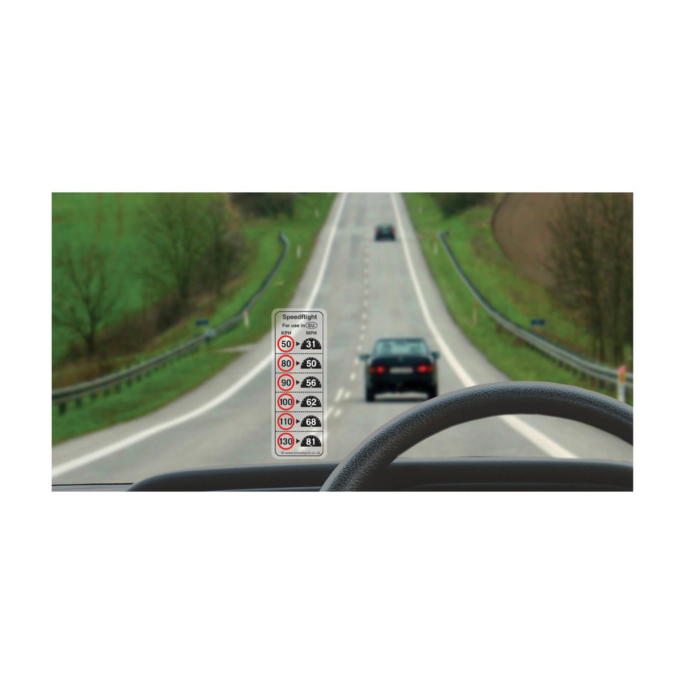 Speed Right Transparent MPH KPH Speed Converter Windscreen Reminder ...