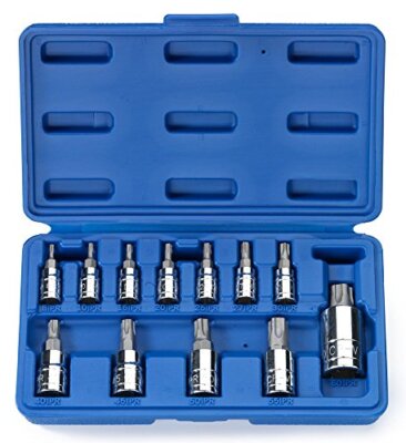 Tamperproof Torx Plus Bit Socket Set,12 PCS, High Impact ABS Blow Molded Case
