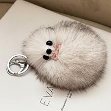 Real Fox Fur Fox Keyring Pompom Ball Bag Charm Purse Phone Furry Pendant Gift