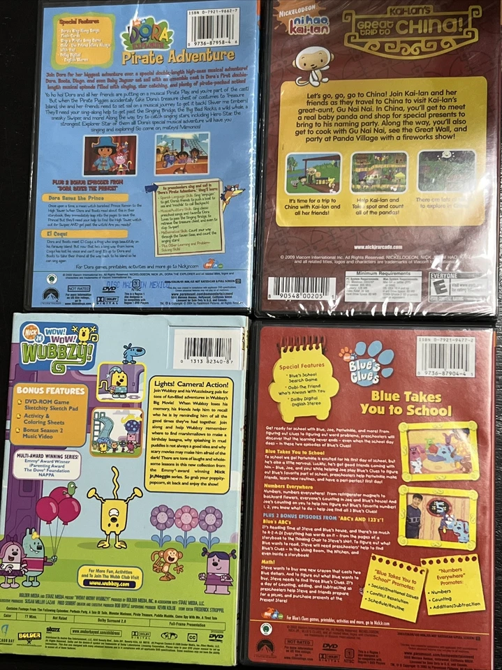 LOT 3x Nick Jr DVDs & 1x CD ROM Dora Wubbzy Blue’s Clues; Ni Hao Kai-Lan CD Game - Image 2 of 4
