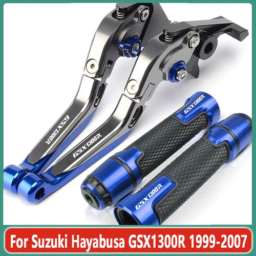 New For Suzuki Hayabusa GSX1300R 1999-2007 Brake Clutch Levers Handlebar Grips - Imagen 7 de 12
