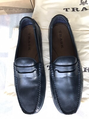H.S Trask Dawson Navy Calfskin Penny Loafers Men Brand new  display picture 3