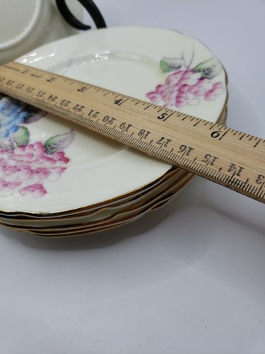 Rare Paragon By Appt Queen England 6 Bread Plates Hortensia Hyacinth Pattern - Picture 3 of 16