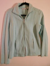 Lady Hathaway Womens Medium Turquoise Cotton Althleisure Jacket Capsule