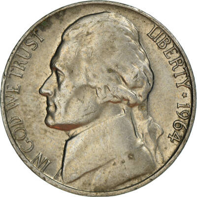 [#837805] Münze, Vereinigte Staaten, 5 Cents, 1964, Philadelphia, S+, Copper-nic