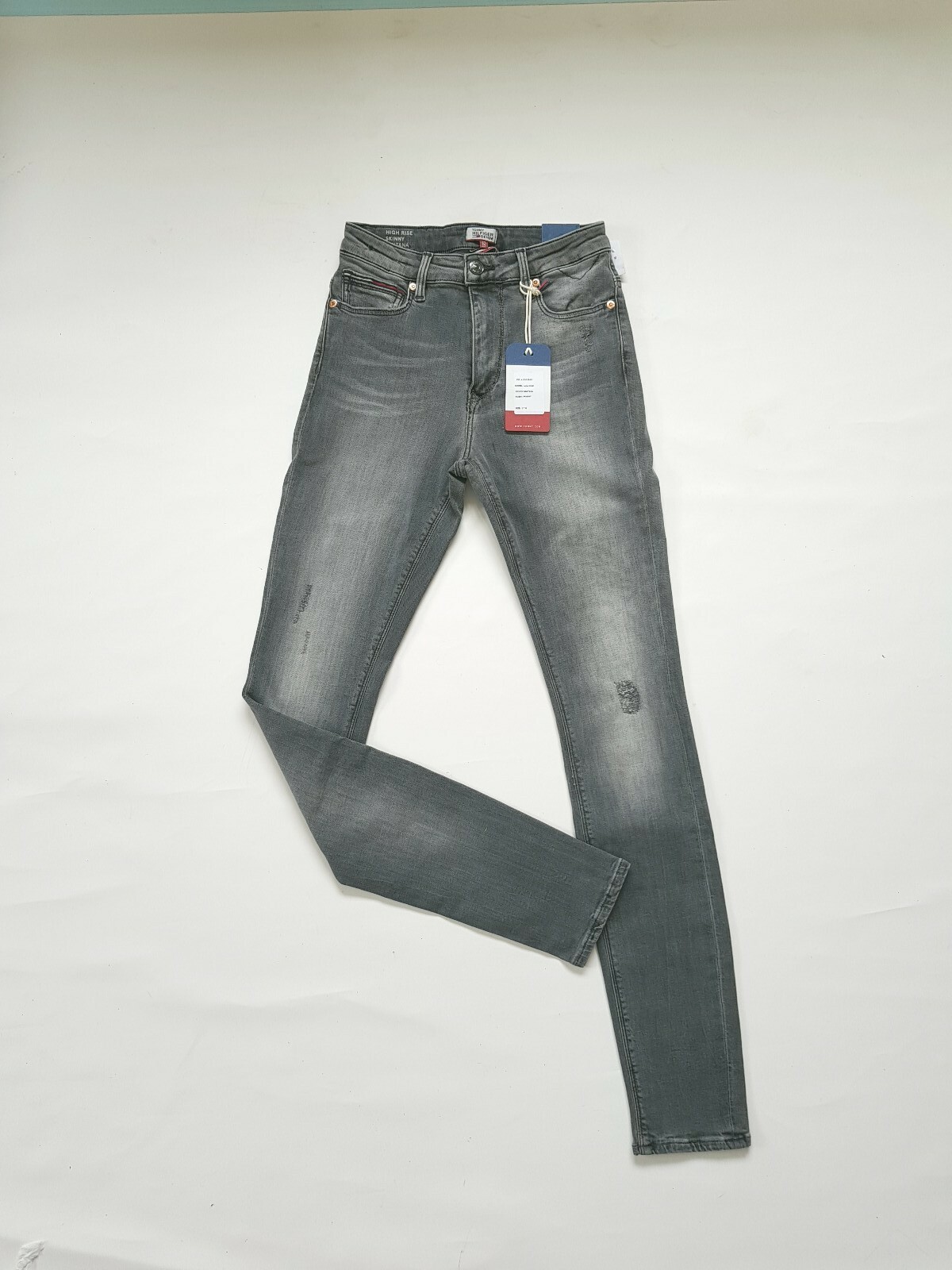 Women's Tommy Hilfiger Santana stretch soft  jeans grey color size 27/32 New image 8