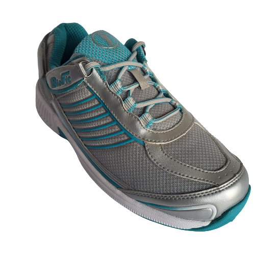 Orthofeet Biofit Verve 975 Women's X-Wide Silver Teal Comfort Shoes Size: 8 2E