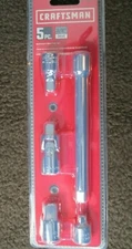 New! Craftsman 3/8 In. Drive Socket Accessory Set 5 Pc. CMMT42335