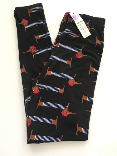Neu Damen Dackel Leggings Agnes & Dora S/M 4-12 Doxie Hund butterweich OS - Bild 1 von 4