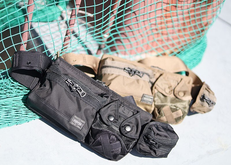 PORTER ALL WAIST BAG with POUCHES 502-05961 Black Beige 2 PORTER ALL WAIST BAG with POUCHES 502-05961 Black Beige 2