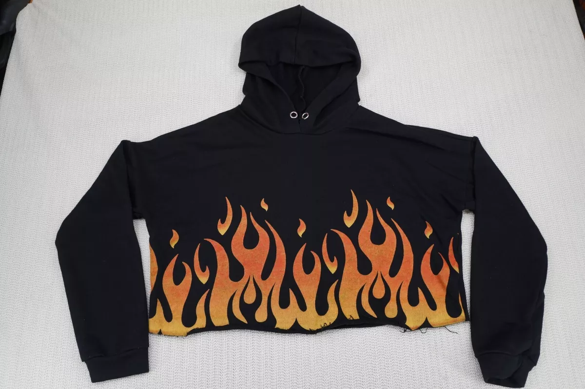 Flame top hoodie women's