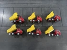 (6) 1970s TONKA Dump Trucks 55010 Mound, MINN Red / Yellow pressed steel - MINT