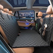 Dog Car Seat Cover w/ Hard Bottom Back Seat Extender Hammock Waterproof