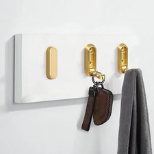 Brushed Gold Foldable Towel Hooks for Bathroom 2 Pack,Wall Hooks for Hanging ...