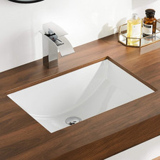 Ally Undermount Bathroom Sink, 21'' X 14.72'' Rectangle Vessel Sink Modern Bathr