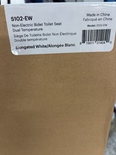 New Brondell S102-EW EcoSeat Elongated Bidet Toilet Seat Dual Temperature White