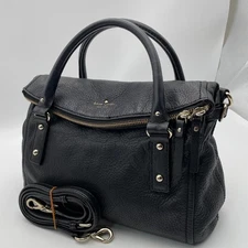 m1209 kate spade Black Leather Crossbody Bag Grained Leather Excellent Conditio