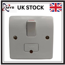 MK Logic Plus 13A Switched Fused Spur & Flex Outlet White Boiler Switch