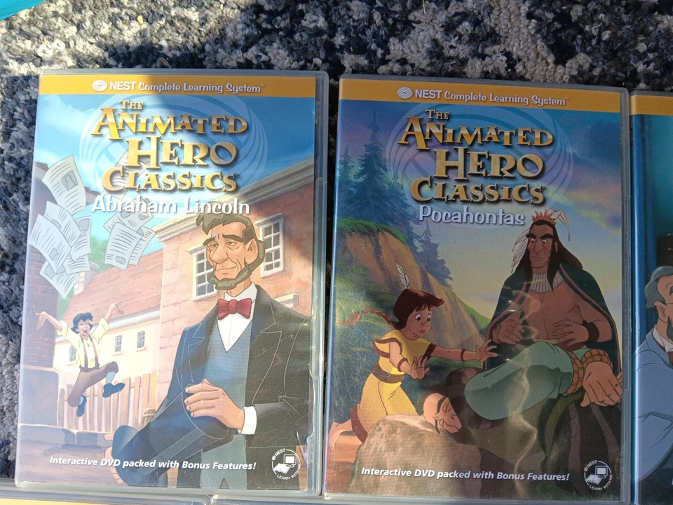 Lot of 7 Nest Complete Learning System the Animated Stories Bible And Heros - Image 2 of 4