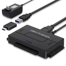USB 3.0 to SATA IDE Hard Drive Reader, External Hard Drive Ultra Recovery Con...