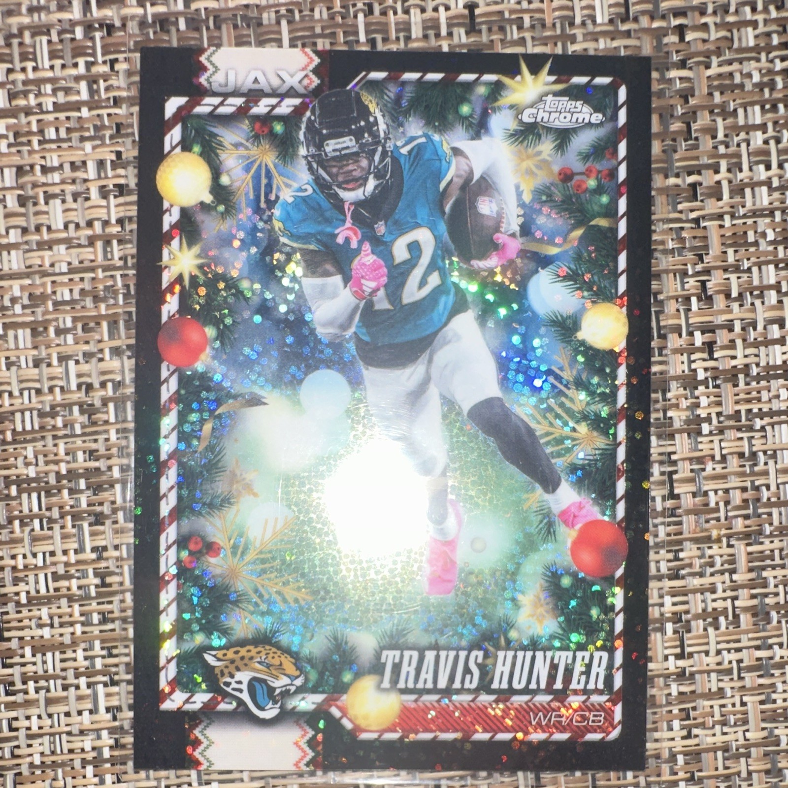 Topps 2026 Holiday Topps Chrome Black Refractor Travis Hunter  #46 Jaguars 03/10