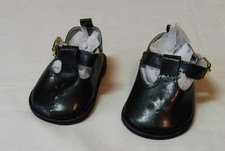 Black Sunburst Cutout Mary Jane Buckled Shoe for 18  15 inch Doll